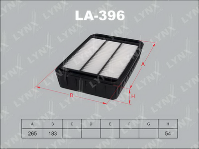 Фильтр воздушный LYNXauto LA396