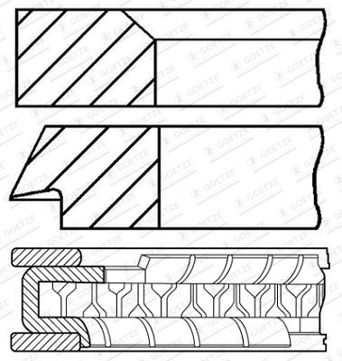 Кольца поршневые Hyundai/Kia 230402G000