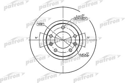 Диск тормозной передний PATRON PBD1225