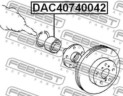 Подшипник передней ступицы FEBEST DAC40740042