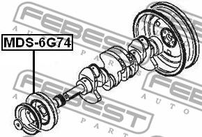 Шкив коленвала FEBEST MDS6G74