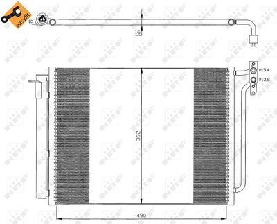 Радиатор кондиционера с осушителем NRF 35406