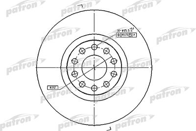 Диск тормозной передний PATRON PBD7728