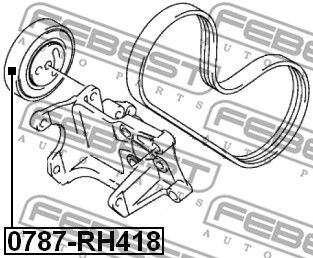 Ролик натяжителя FEBEST 0787RH418