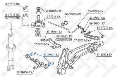 Сайлентблок заднего нижнего рычага STELLOX 8737004SX