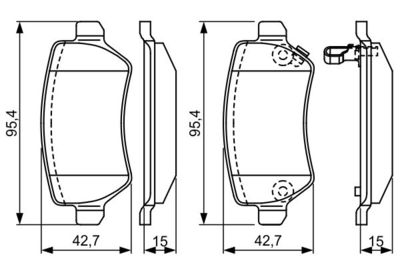 Колодки тормозные дисковые задние BOSCH 0986495319