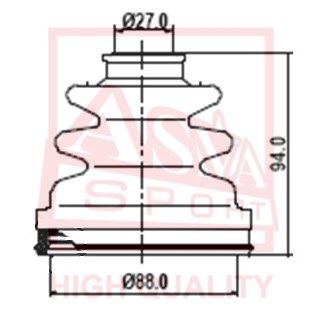 Пыльник ШРУС комплект ASVA ASBT137