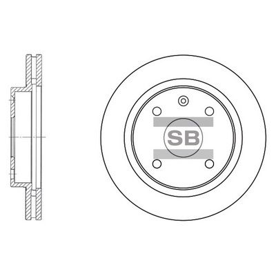 Диск тормозной передний вентилируемый SANGSIN SD3009