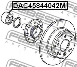 Подшипник ступицы FEBEST DAC45844042M
