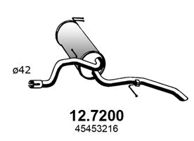 Глушитель задняя часть ASSO 127200