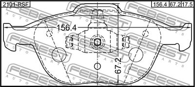 Колодки тормозные дисковые FEBEST 2101RSF