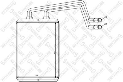 Радиатор отопителя STELLOX 8205017SX