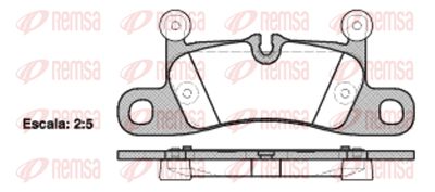 Колодки тормозные задние REMSA 137910