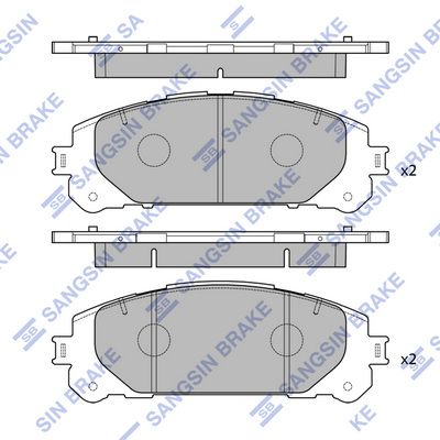 Колодки тормозные дисковые SANGSIN SP4448