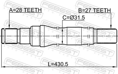 Привод передний Hyundai/Kia 49560D3060