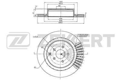 Диск тормозной задний Zekkert BS5993