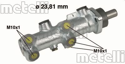 Цилиндр тормозной главный METELLI 050240
