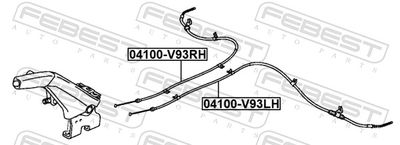 Трос ручного тормоза задний правый MITSUBISHI 4820A122