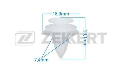 Клипса крепежная Zekkert BE2525