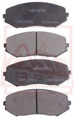 Колодки тормозные дисковые передние AKYOTO AKD07102