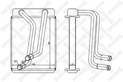 Радиатор отопителя STELLOX 1035187SX