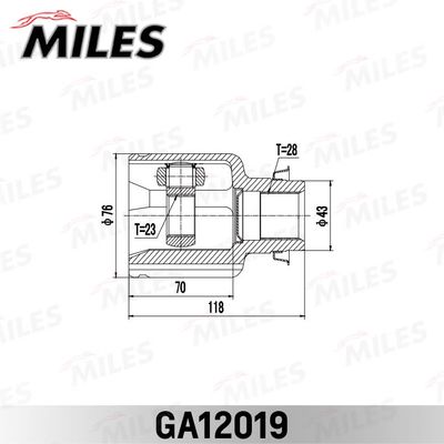 ШРУС правый внутренний Miles GA12019