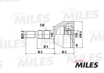ШРУС наружный Miles GA20345