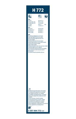 Щетка стеклоочистителя BOSCH 3397004772