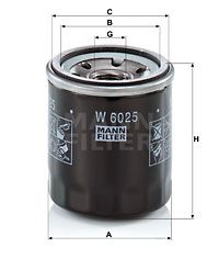 Фильтр масляный MANN-FILTER W6025