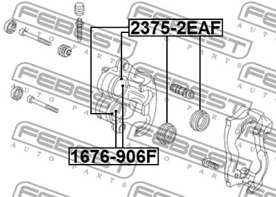 Ремкомплект суппорта тормозного переднего FEBEST 23752EAF