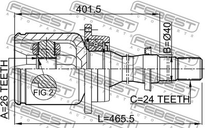ШРУС внутренний правый FEBEST 0111AZT250RH