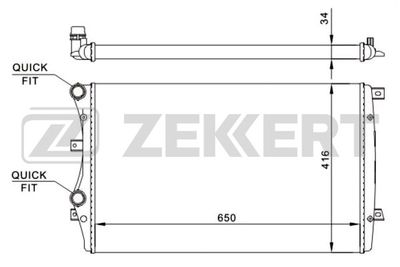 Радиатор охлаждения двигателя Zekkert MK1246