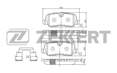 Колодки тормозные дисковые задние Zekkert BS1272