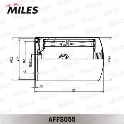 Фильтр топливный Miles AFFS055