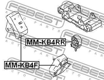Подушка крепления двигателя MITSUBISHI MR992670