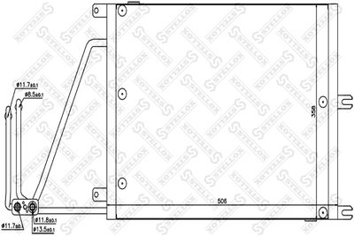 Радиатор кондиционера STELLOX 1045143SX