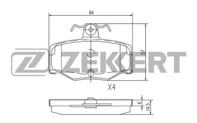 Колодки тормозные дисковые задние Zekkert BS2272