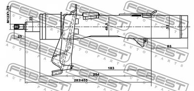 Амортизатор передний левый FEBEST 216651984FL