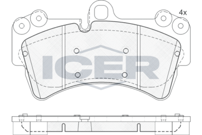 Колодки тормозные дисковые ICER 181595