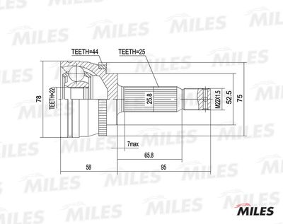 ШРУС наружный Miles GA20537