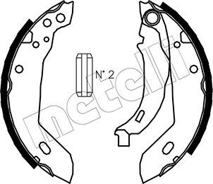 Колодки тормозные барабанные METELLI 530322