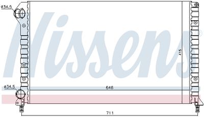 Радиатор системы охлаждения NISSENS 61766