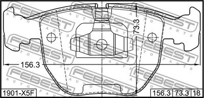 Колодки тормозные передние FEBEST 1901X5F