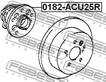 Ступица задняя FEBEST 0182ACU25R