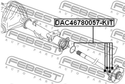 Подшипник ступичный задний ремкомплект FEBEST DAC46780057KIT