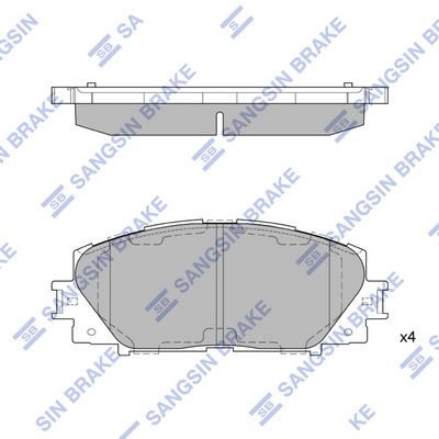 Колодки тормозные передние SANGSIN SP1377