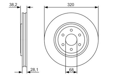 Диск тормозной передний BOSCH 0986479S35
