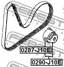 Натяжитель ремня FEBEST 0290J10E