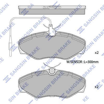 Колодки тормозные дисковые передние SANGSIN SP4082