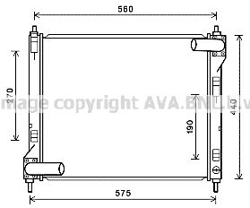 Радиатор системы охлаждения AVA DN2354